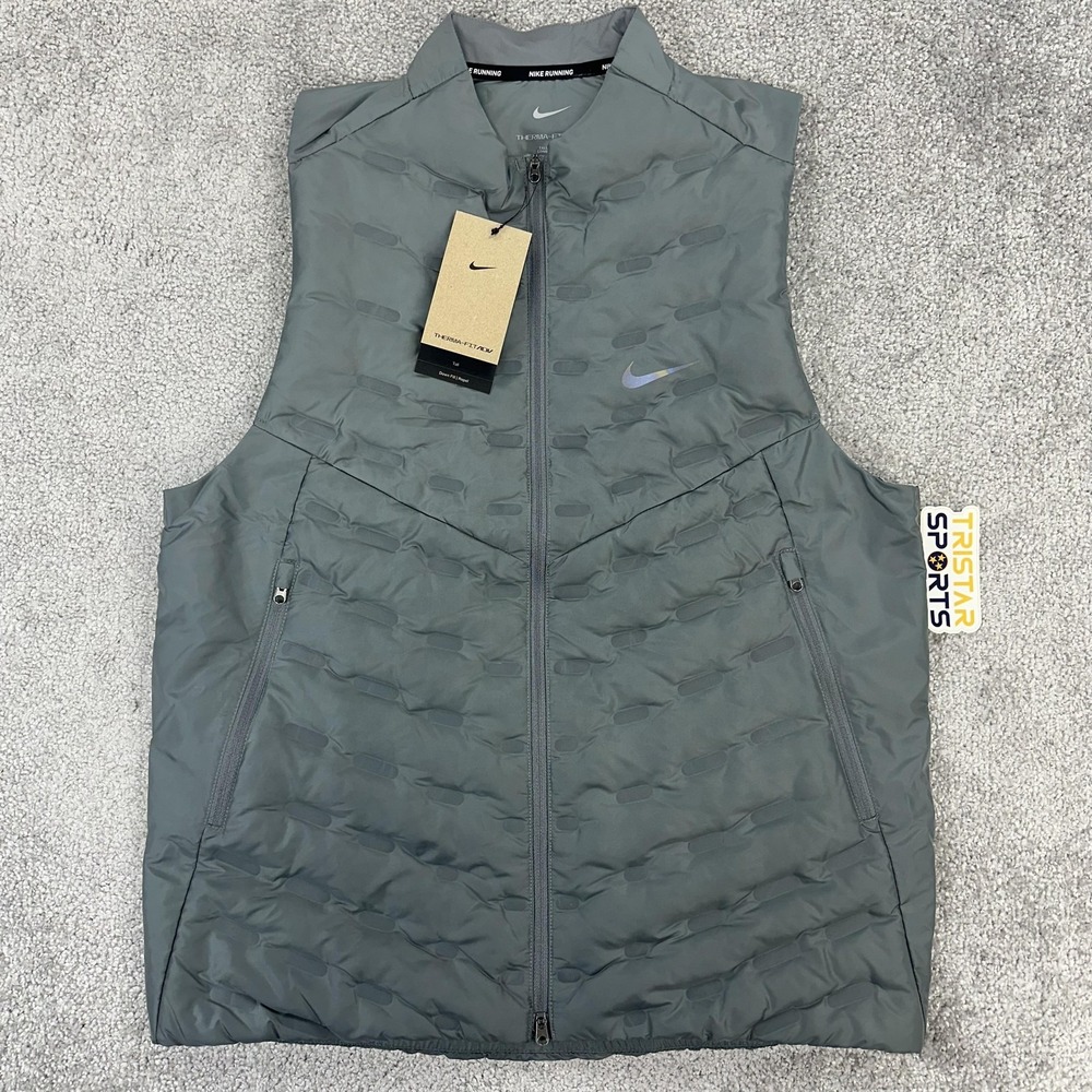 Nike Vest Mens Medium Tall Gray Therma-FIT ADV Running Down Repel FB7542-084